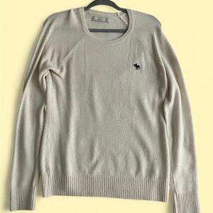 Abercrombie & Fitch Off-White Crewneck Sweater